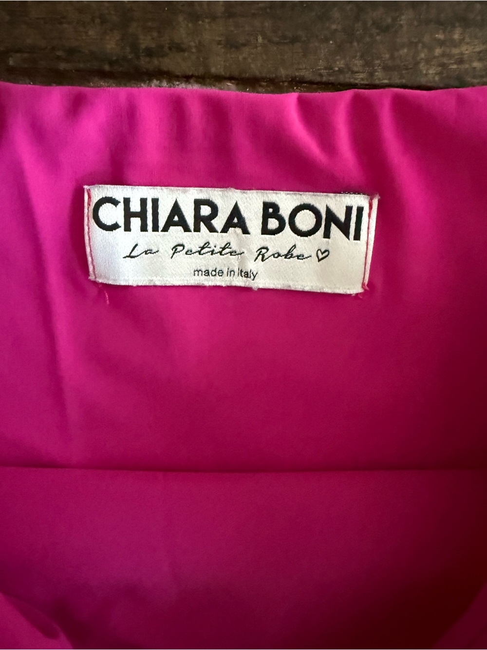 Chiara Boni Fuchsia Long-Sleeve Draped Midi Dress - Picture 5 of 5